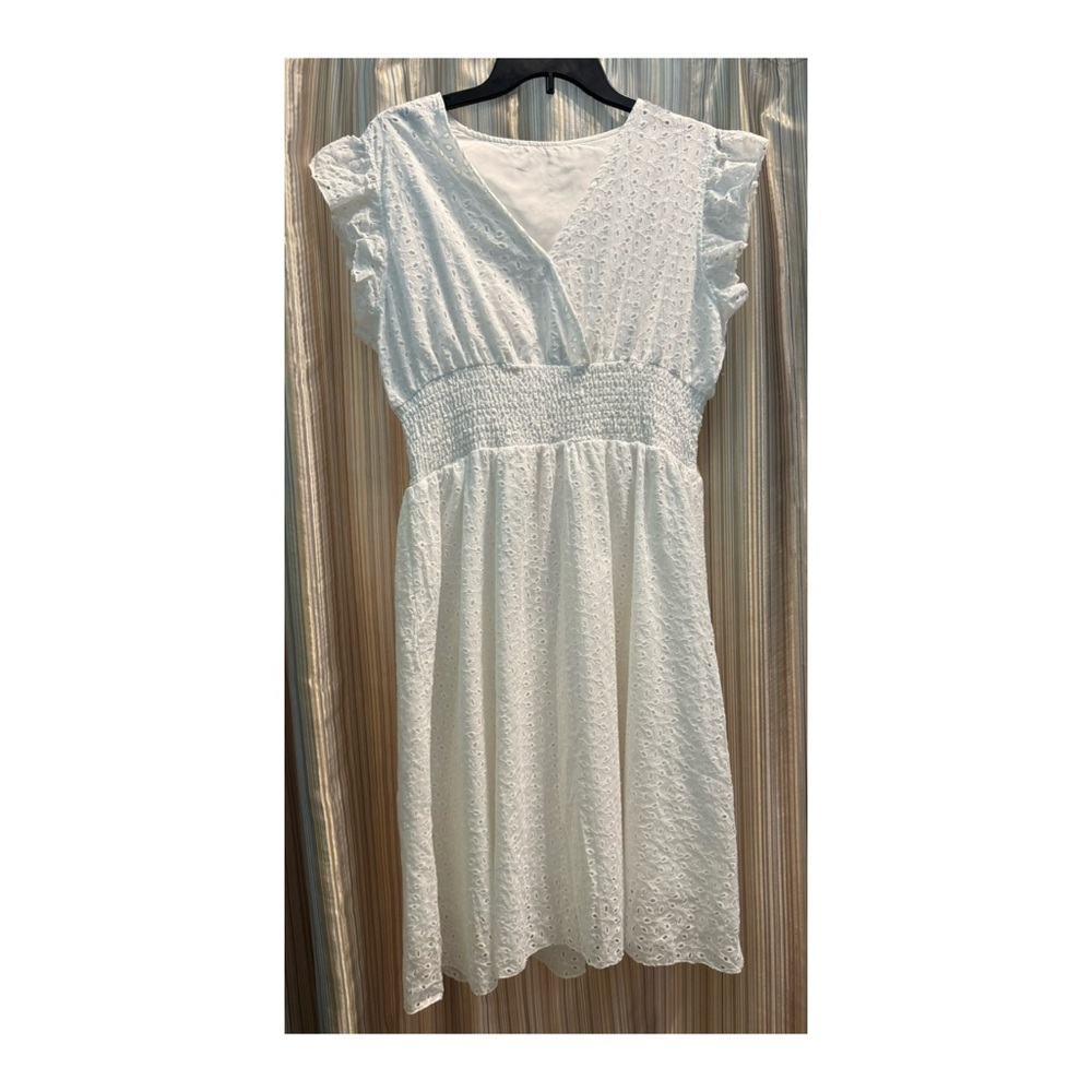 NEW Charming White Eyelet Dress
